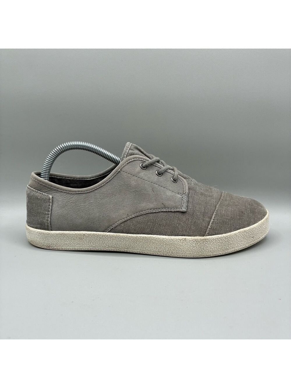 Toms Paseo Sneakers Men’s 8 Gray Denim Lace Up Casual Shoes